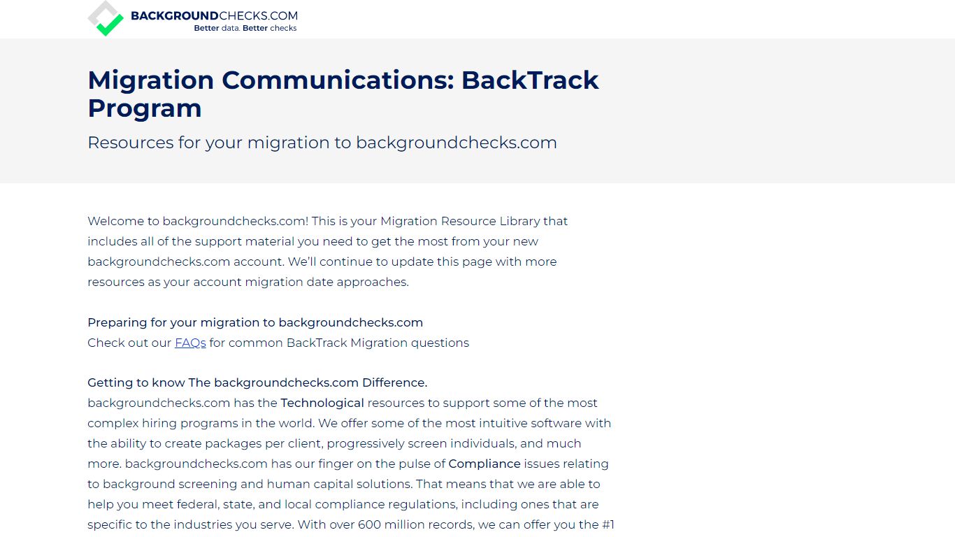 Backtrack welcome - Backgroundchecks.com